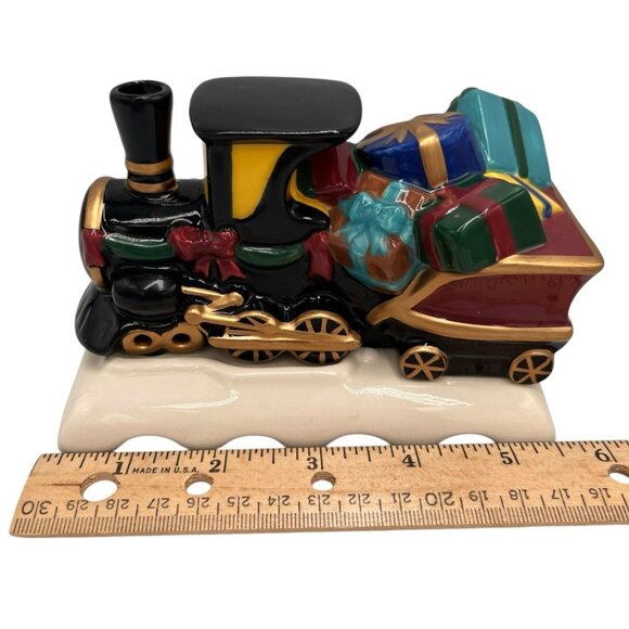 Vtg 90s Claire Burke Belae Brands Ceramic Christmas Train Incense Burner 1999 - Picture 14 of 16